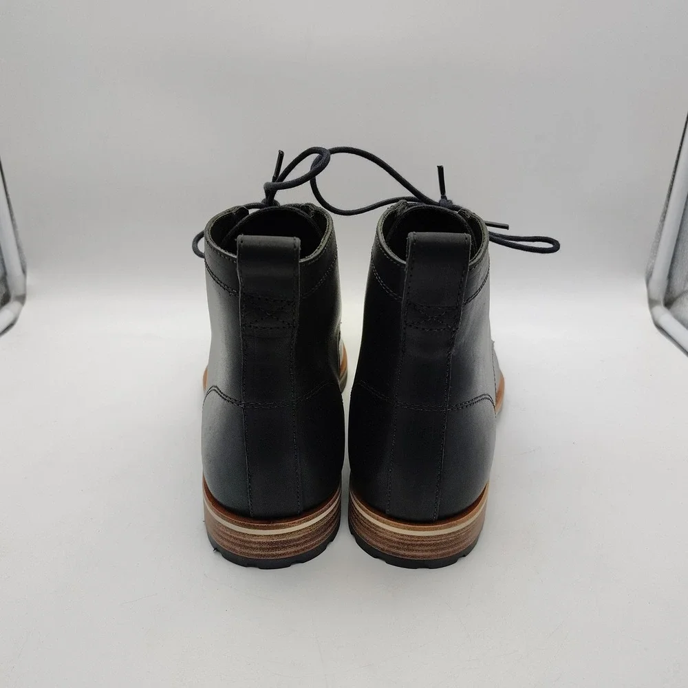 Helm The Hollis Black Leather Cap Toe Work Hybrid Boots Mens Size 9M